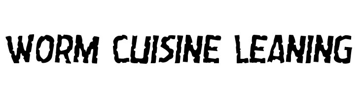 Worm Cuisine Leaning Font