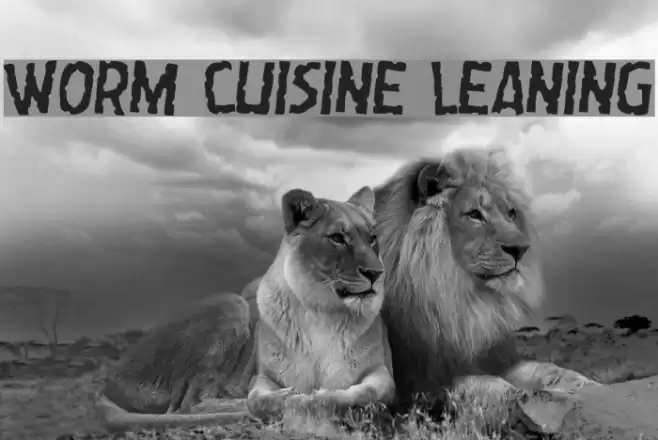 Worm Cuisine Leaning Font examples