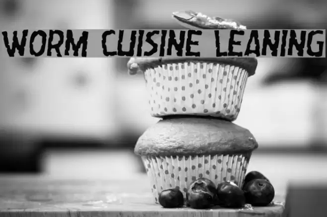 Worm Cuisine Leaning Font examples
