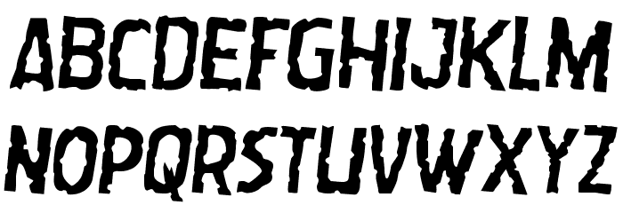 Worm Cuisine Leaning Font LOWERCASE