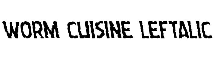 Worm Cuisine Leftalic Font