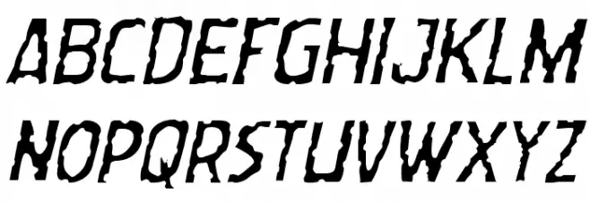 Worm Cuisine Light Italic फ़ॉन्ट अपरकेस