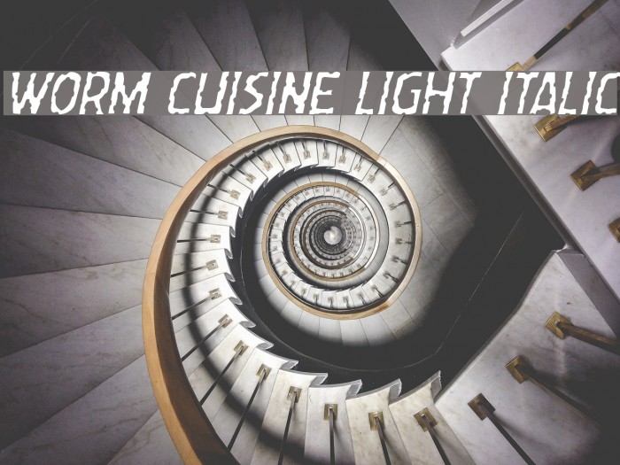 Worm Cuisine Light Italic Example 2