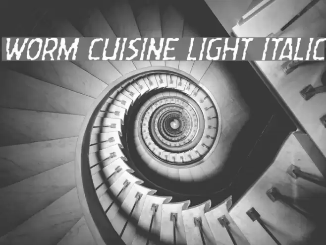Worm Cuisine Light Italic Font examples