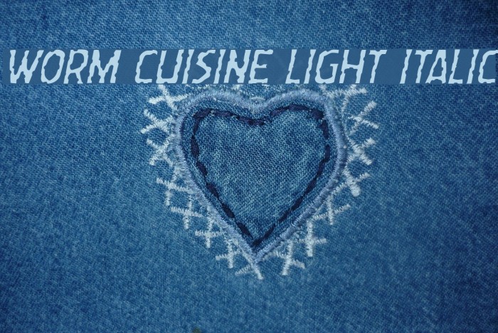 Worm Cuisine Light Italic Example 3