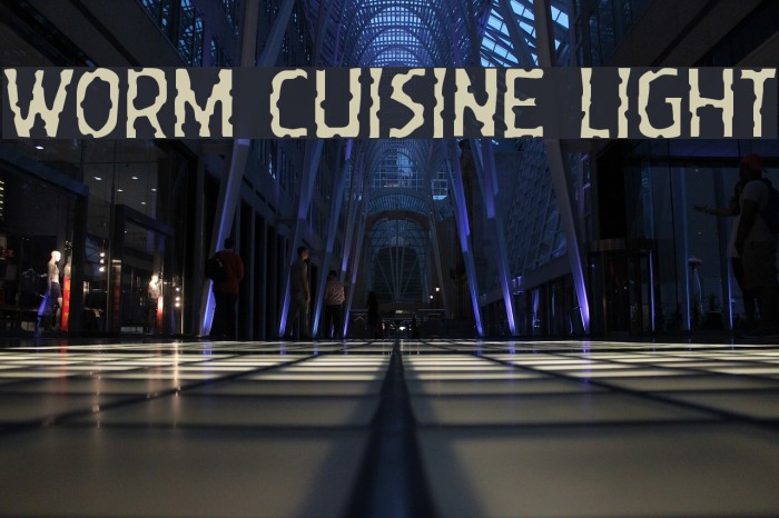 Worm Cuisine Light Font examples