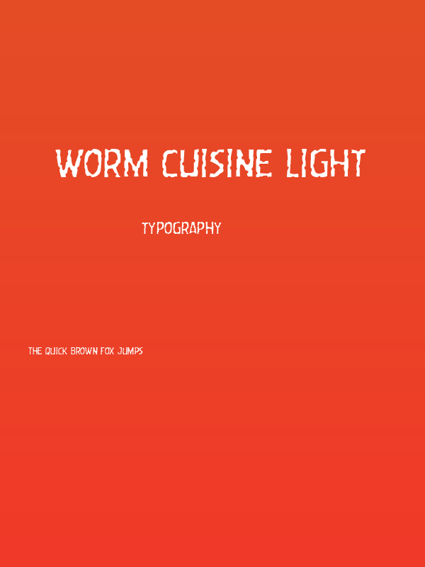 Worm Cuisine Light Poster