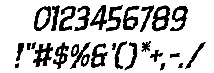 Worm Cuisine Rotalic Font OTHER CHARS