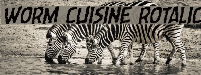 Worm Cuisine Rotalic Font examples
