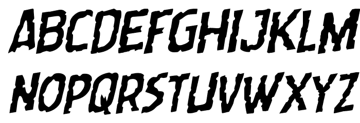 Worm Cuisine Rotalic Font LOWERCASE