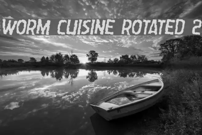 Worm Cuisine Rotated 2 Font examples