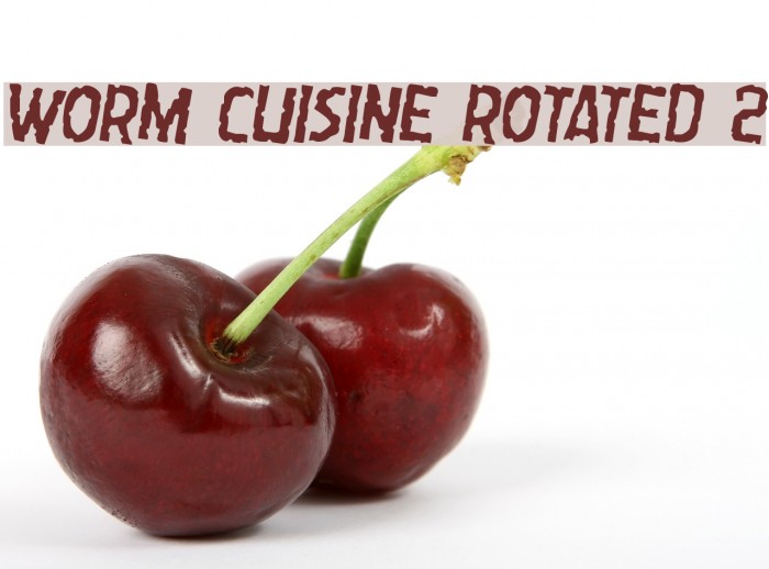 Worm Cuisine Rotated 2 Font examples