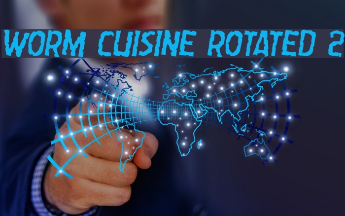 Worm Cuisine Rotated 2 Font examples