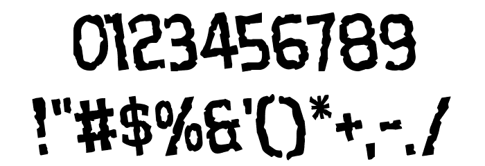 Worm Cuisine Rotated Font OTHER CHARS