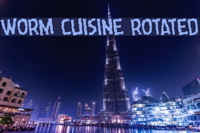 Worm Cuisine Rotated Font examples