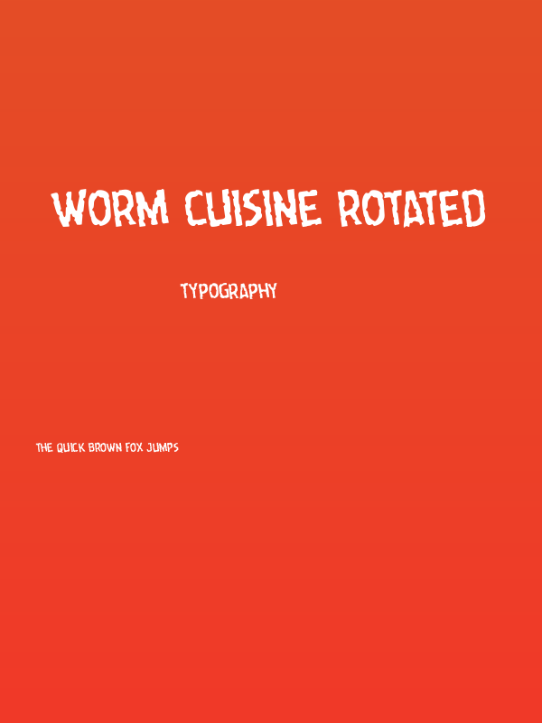 Worm Cuisine Rotated Poster