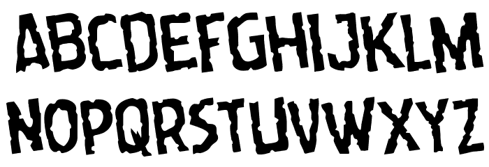 Worm Cuisine Rotated Font LOWERCASE