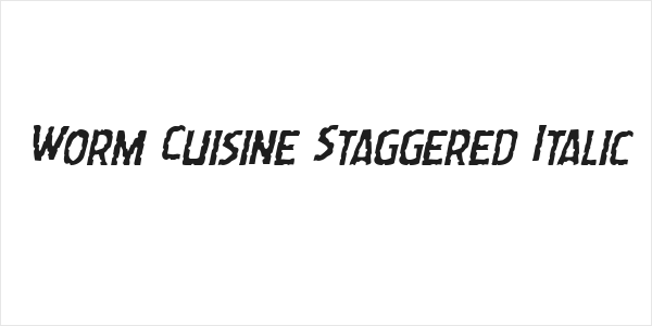 Worm Cuisine Staggered Italic Logo