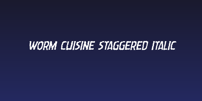 Worm Cuisine Staggered Italic Social Header