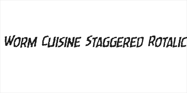 Worm Cuisine Staggered Rotalic Logo
