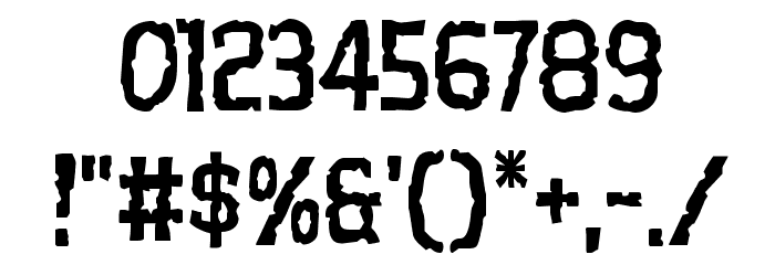 Worm Cuisine Staggered Font OTHER CHARS