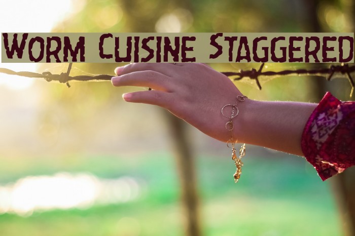 Worm Cuisine Staggered Font examples