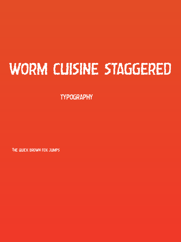Worm Cuisine Staggered Poster