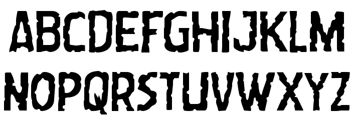 Worm Cuisine Staggered Font LOWERCASE