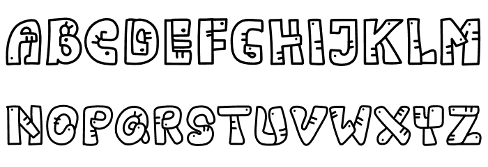 Worm Rules Font LOWERCASE
