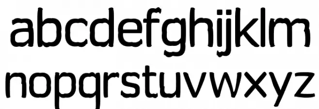 Wormfont फ़ॉन्ट लोअरकेस