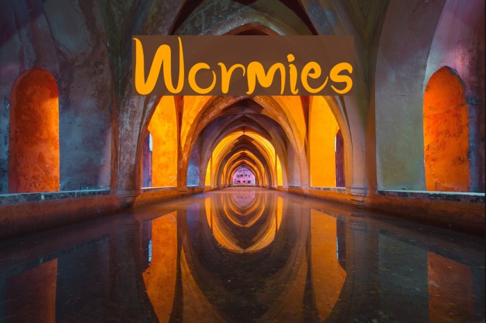 Wormies Font examples