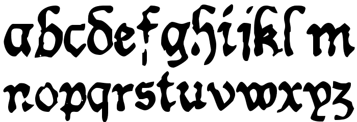 Worn ManuscriptRough Font LOWERCASE