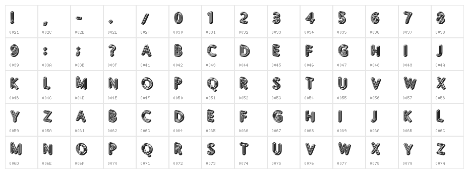 Worship Regular Character Map