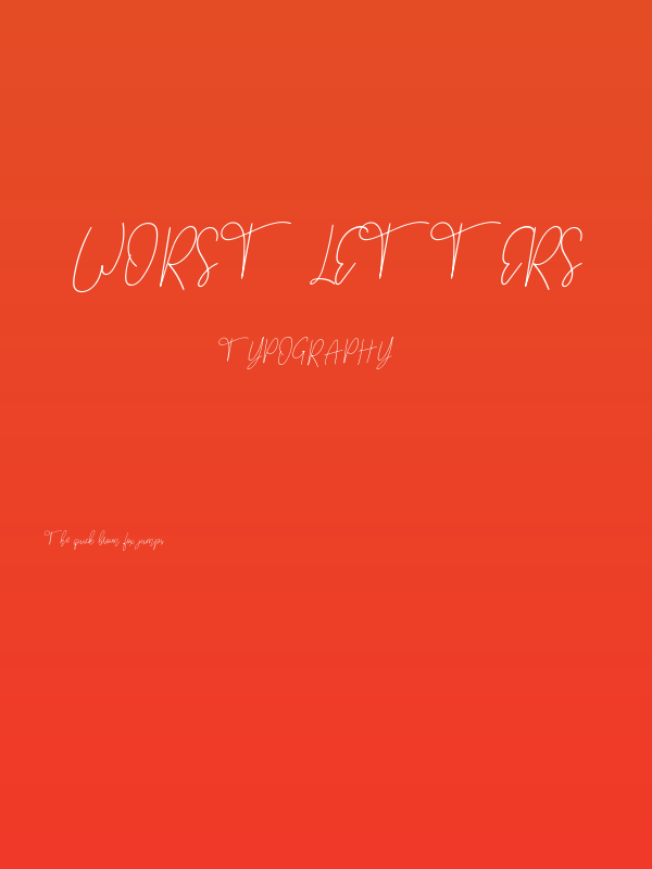 Worst Letters Poster