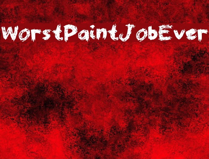 WorstPaintJobEver Font examples