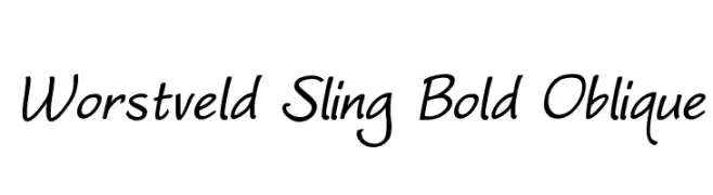 Worstveld Sling Bold Oblique  フリーフォントのダウンロード