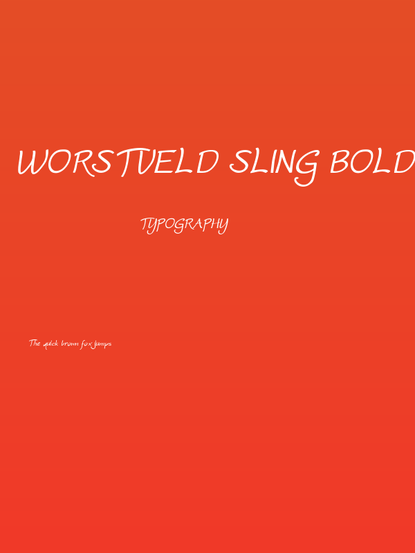 Worstveld Sling Bold Oblique Poster