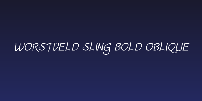 Worstveld Sling Bold Oblique Social Header
