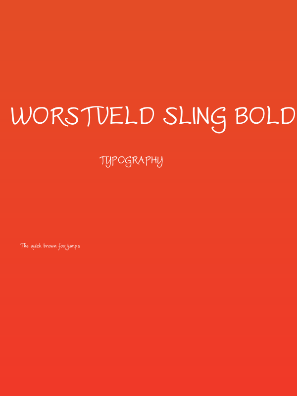 Worstveld Sling Bold Poster