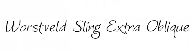 Worstveld Sling Extra Oblique  Free Fonts Download