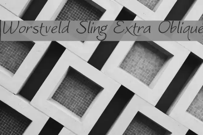Worstveld Sling Extra Oblique Font examples