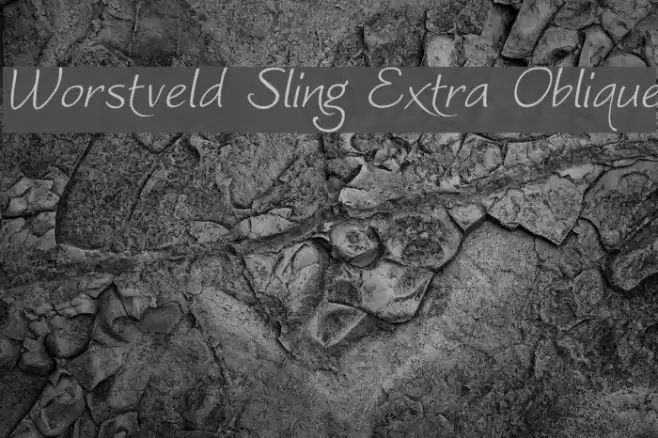 Worstveld Sling Extra Oblique Font examples