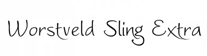 Worstveld Sling Extra  नि: शुल्क फ़ॉन्ट्स डाउनलोड