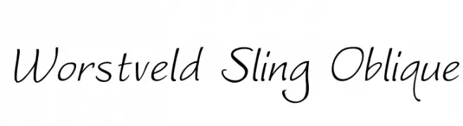Worstveld Sling Oblique  フリーフォントのダウンロード