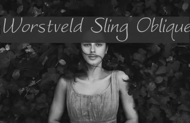 Worstveld Sling Oblique Font examples