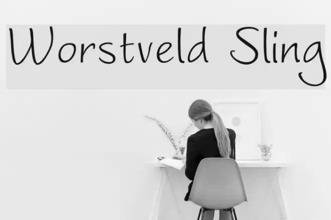 Worstveld Sling Font examples