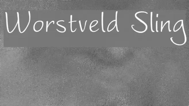 Worstveld Sling Font examples
