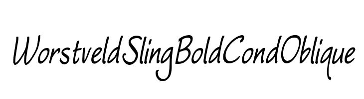 WorstveldSlingBoldCondOblique  Fuentes Gratis Descargar
