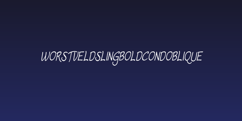 WorstveldSlingBoldCondOblique Social Header