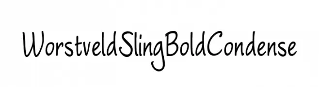 WorstveldSlingBoldCondense  フリーフォントのダウンロード